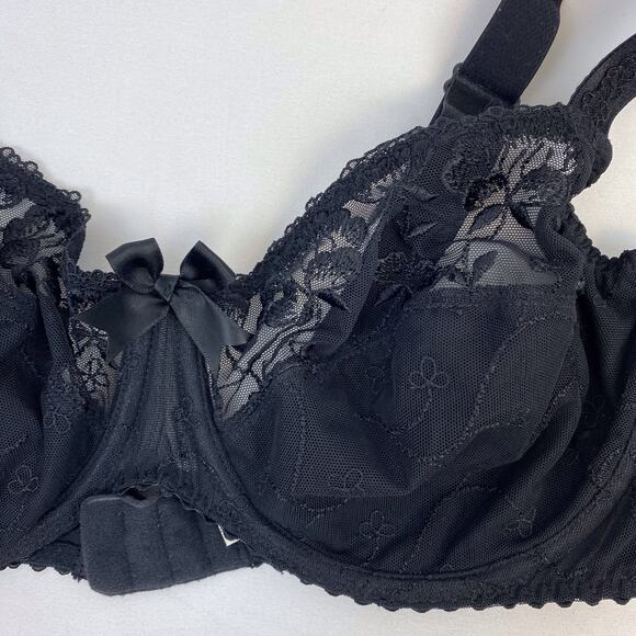 Prima Donna Stockholm Lace Black Bra Underwire Bow Size EU 85 US Band 38 - Picture 3 of 10